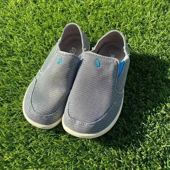 Olukai Nohea Mesh Boys Shoe Grey Size 13 - Picture 3 of 6